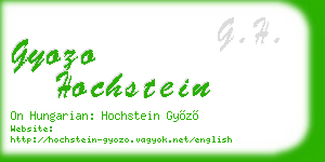 gyozo hochstein business card